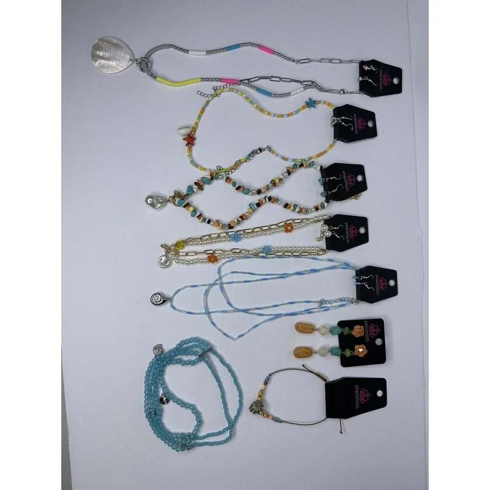 paparazzi jewelry lot bulk Beach theme necklaces, Earrings and bracelet